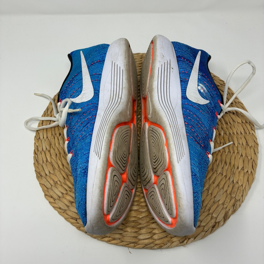 Nike LunarEpic Low Flyknit Blue Orange Running Shoes Men's Size 11 843764-401 - Picture 6 of 9